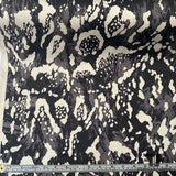 Italian Animal Print Silk/Cotton Satin - Black/White