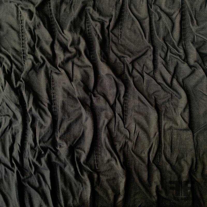 Ruched Jersey - Black  FABRICS & FABRICS – Fabrics & Fabrics