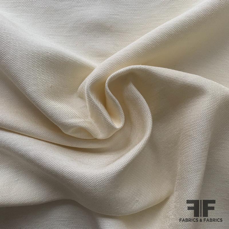 Textured Stretchy Linen - Ivory | FABRICS & FABRICS – Fabrics & Fabrics