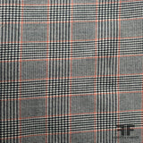 Laminated Glen Plaid Outwear - Black / Brick Orange / Off-White