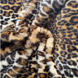Cheetah Printed Faux Fur - Black/Tan/Nude