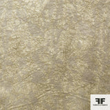 Crinkled Metallic Brocade - Gold/White Gold