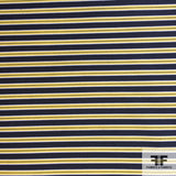 Striped Twill Printed Cotton - Black/Yellow/White