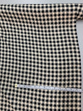 Swiss Gingham Silk Houndstooth Jacquard - Black And Beige