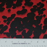 Abstract Dotted Printed Knit - Red/Black - Fabrics & Fabrics NY