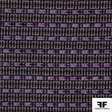 Geometric Wool Tweed - Purple