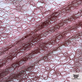 Double Scalloped Leavers Lace - Mauve Rose - Fabrics & Fabrics NY