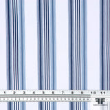 Striped Cotton Denim - Blue/White
