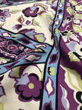 Bohemian Floral Paisley Printed Silk Charmeuse - Multicolor