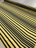 Striped Printed Silk Charmeuse - Yellow / Black