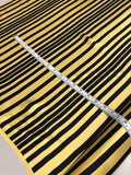 Striped Printed Silk Charmeuse - Yellow / Black