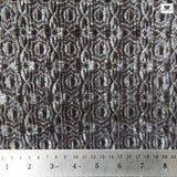 Metallic Geometric Brocade - Silver/Black