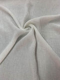 Italian Heavy Weight Ruched Cotton - White