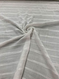 Italian Cotton-Rayon Stripe Jacquard - White