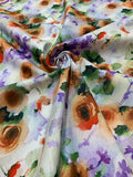 Floral Stretch Printed Cotton Twill - Multicolor