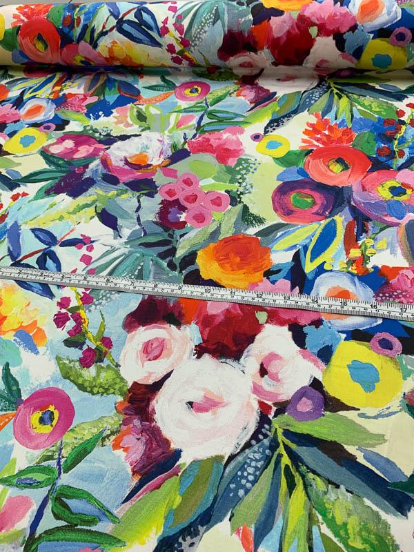 Garden Floral Stretch Printed Cotton - Multicolor