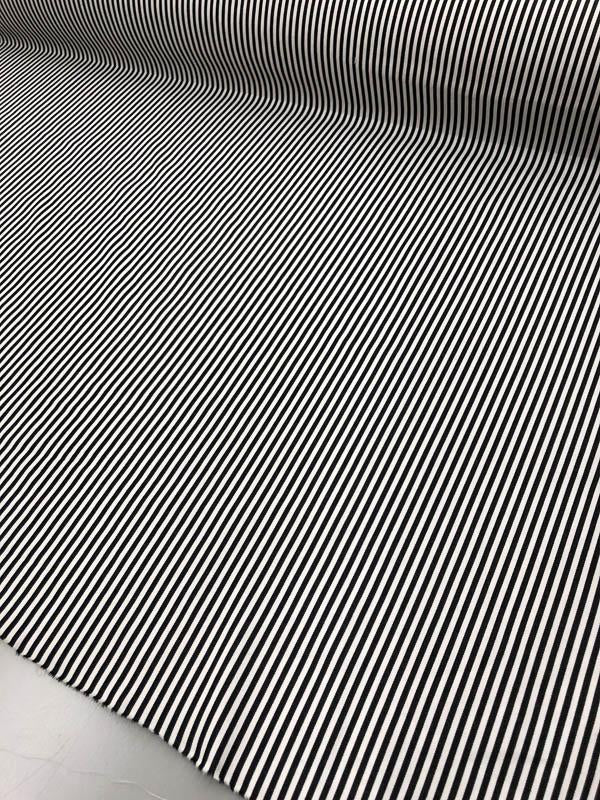 Richland Textiles 1 in. Stripe Black/White Fabric by The Yard
