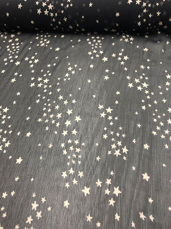 Moon&stars Chiffon Fabric In Black White For Background, Bridal
