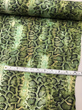 Reptile Printed Cotton Voile - Green / Black