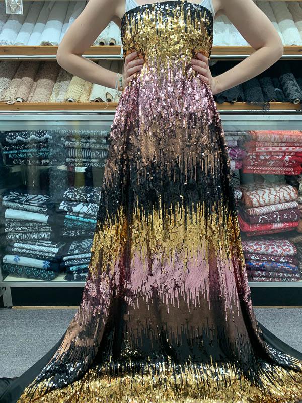 Christian Siriano Metallic Ombré Sequins - Gold / Pink / Black / Bronze Christian Siriano Metallic Ombré Sequins - Gold / Pink / Black / Bronze