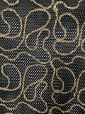 Christian Siriano Italian Embroidered Laser Cut Scuba Novelty - Black / Gold
