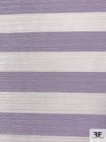 Christian Siriano Italian Striped Metallic Brocade - White / Purple