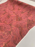 Large Scale Paisley Printed Silk Georgette - Maroon