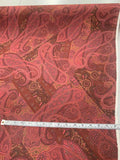 Large Scale Paisley Printed Silk Georgette - Maroon
