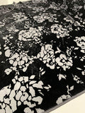 Floral Cut Velvet - Black