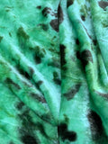 Abstract Forest Tie-Dye Printed Velvet - Green / Dark Brown