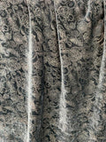 Italian Metallic Ornate Floral Cut Velvet - Grey / Silver