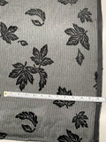 Metallic Floral Striped Poly/Lurex Cut Velvet - Black
