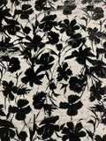 Wild Flower Cut Velvet - Black