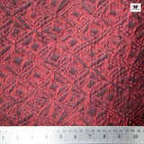 Geometric Woven Brocade - Red - Fabrics & Fabrics