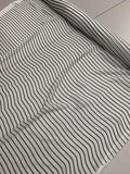 Striped Crinkled Silk Chiffon - Black / White
