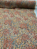 Mini Floral Printed Silk Chiffon - Rust / Orange Blossom / Multicolor