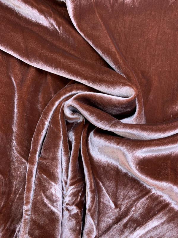 Stretch Velvet - Brick main image 1