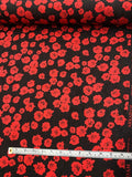 Abraham Rosette Printed Paisley Silk Jacquard - Red / Black