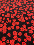 Abraham Rosette Printed Paisley Silk Jacquard - Red / Black