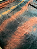 Tie-Dye Printed Velvet - Navy / Maroon / Tangerine