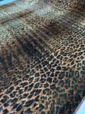 Cheetah Printed Velvet - Brown / Black