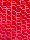 Geometric Art Deco Cut Velvet - Red
