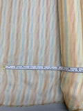 Italian Diagonal Chevron Striped Printed Silk Chiffon - Yellow / Sky Blue / Mocha