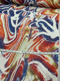 Tie-Dye Marble Satin-Finished Printed Silk Chiffon - Multicolor