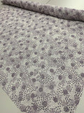 Berry Clusters Printed Silk Chiffon - Purple / White
