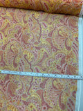 Paisley Printed Silk Chiffon - Orange / Brick