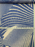 Graphic Printed Silk Chiffon - Blue / White