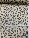 Leopard Printed Silk Chiffon - Taupe / Black