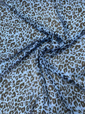 Jaguar Printed Silk Chiffon - Indigo / Black