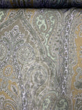 Iridescent Paisley Printed Silk Chiffon - Navy / Multicolor